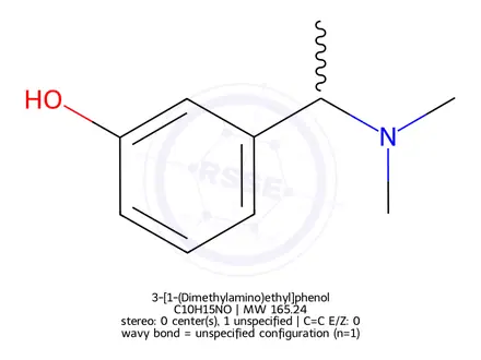 Chemical structure of 3-[1-(Dimethylamino)ethyl]phenol