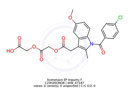 Chemical structure of Acemetacin EP Impurity F