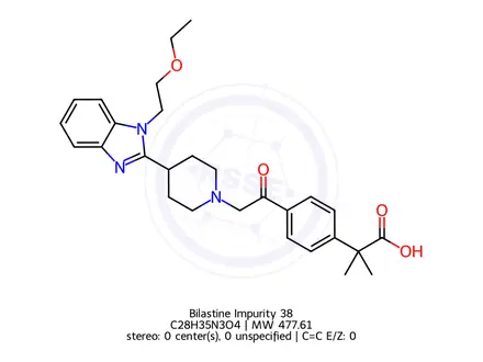 Chemical structure of Bilastine Impurity 38