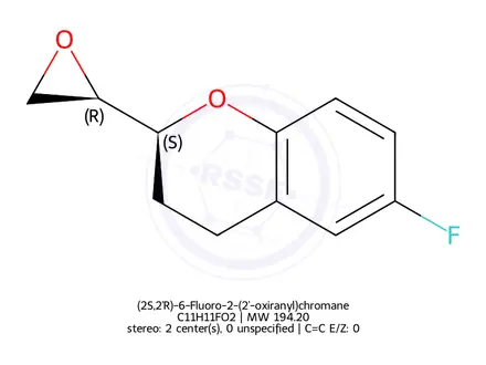 Chemical structure of (2S,2'R)-6-Fluoro-2-(2'-oxiranyl)chromane