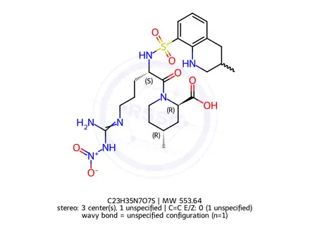 Chemical structure of Argatroban impurity F