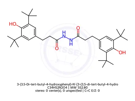 Chemical structure of 3-(3,5-Di-tert-butyl-4-hydroxyphenyl)-N'-[3-(3,5-di-tert-butyl-4-hydroxyphenyl)propanoyl]propanehydrazide