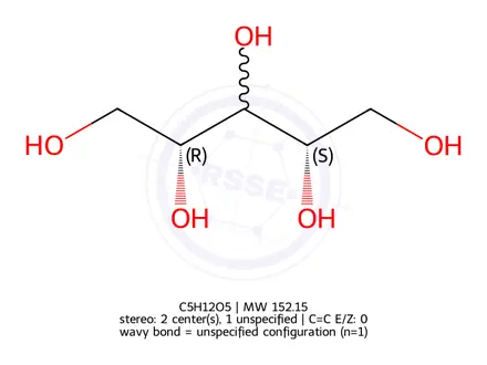 Chemical structure of D-[1-13C]ribitol
