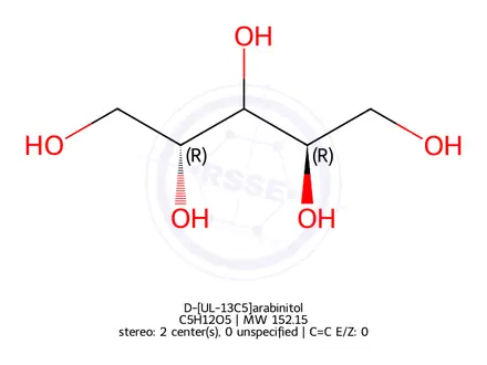 Chemical structure of D-[1-13C]arabinitol