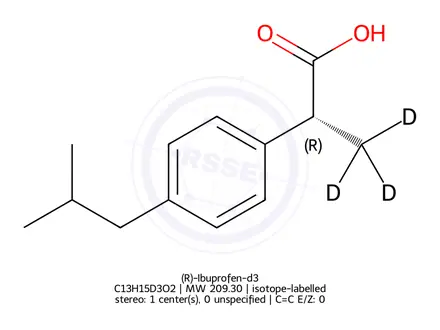 Chemical structure of (R)-Ibuprofen-d3