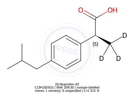 Chemical structure of (S)-Ibuprofen-d3