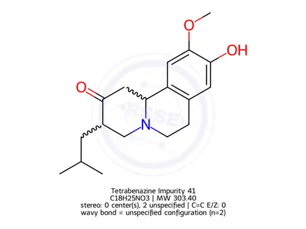 Chemical structure of Tetrabenazine Impurity 41