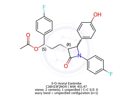 Chemical structure of 3-O-Acetyl Ezetimibe
