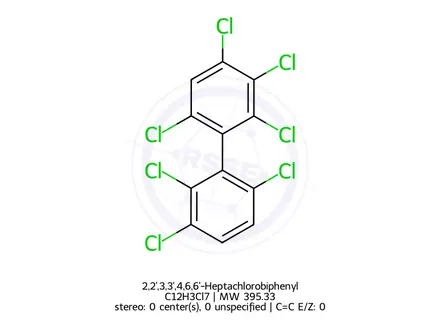 Chemical structure of 2,2',3,3',4,6,6'-Heptachlorobiphenyl