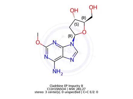Chemical structure of Cladribine EP Impurity B
