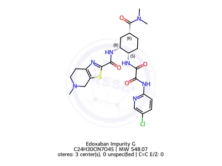 Chemical structure of Edoxaban EP Impurity G