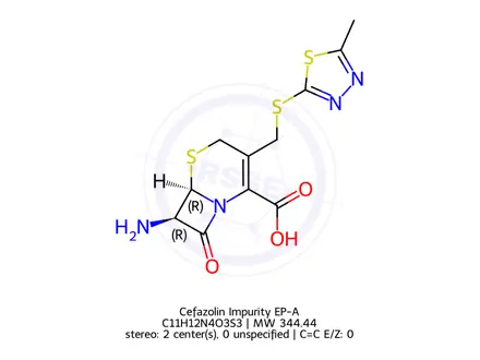 Chemical structure of Cefazolin Impurity EP-A