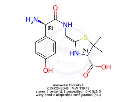 Chemical structure of Amoxicillin Impurity E