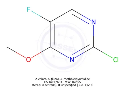 Chemical structure of 2-chloro-5-fluoro-4-methoxypyrimidine