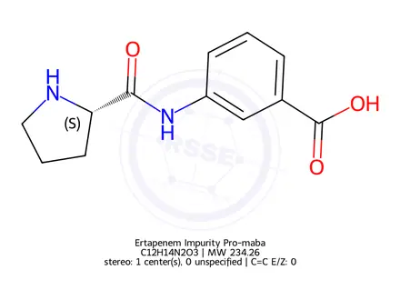 Chemical structure of Ertapenem Impurity Pro-maba
