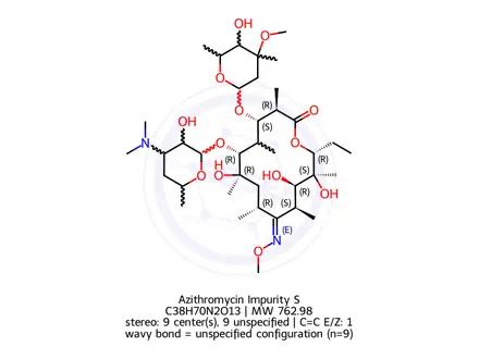 Chemical structure of Azithromycin Impurity S