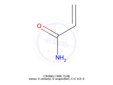Chemical structure of Acrylamide