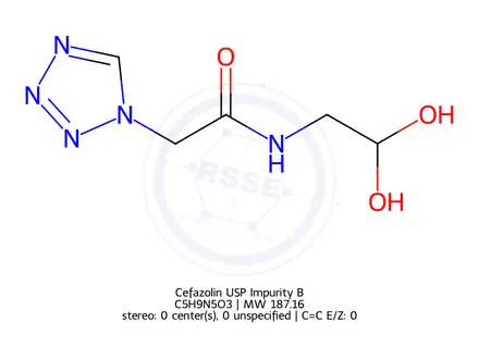 Chemical structure of Cefazolin USP Impurity B