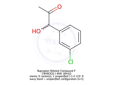 Chemical structure of Bupropion impurity F