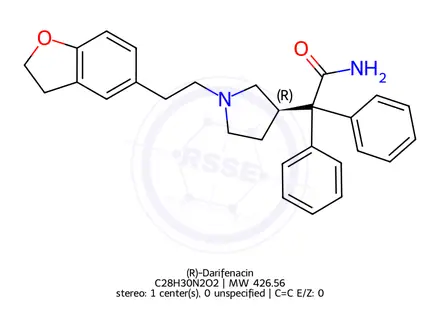 Chemical structure of (R)-Darifenacin Hydrobromide
