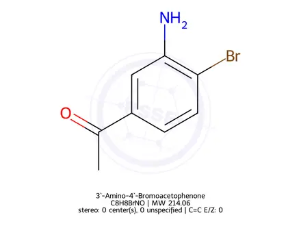 Chemical structure of 3`-Amino-4`-Bromoacetophenone
