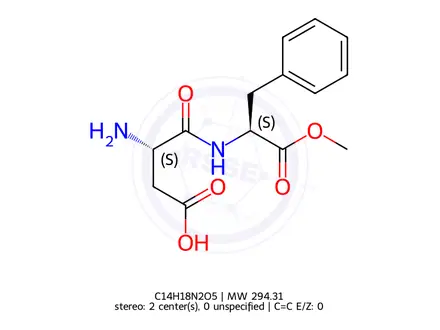 Chemical structure of Acesulfame Aspartame Salt