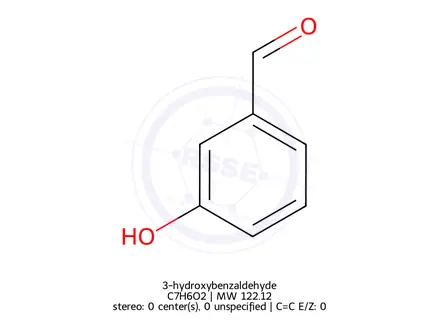 Chemical structure of 3-hydroxybenzaldehyde
