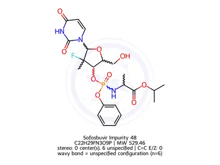 Chemical structure of Sofosbuvir Impurity 48