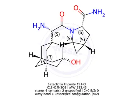 Chemical structure of Saxagliptin Impurity 6