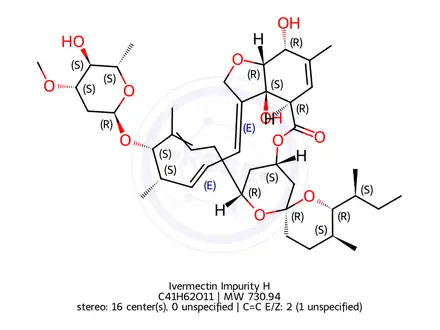 Chemical structure of Ivermectin Impurity H