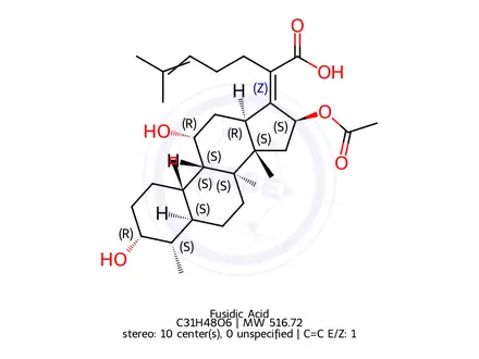 Chemical structure of Fusidic Acid