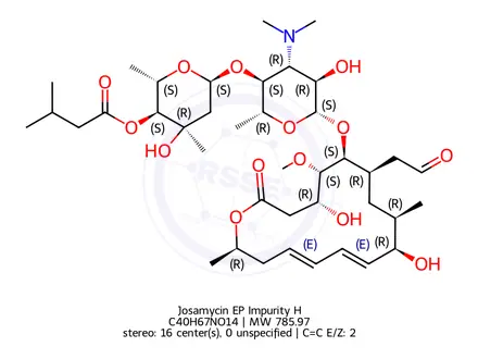 Chemical structure of Josamycin EP Impurity H