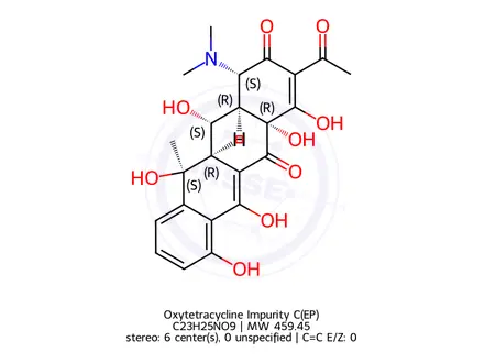 Chemical structure of Oxytetracycline Impurity C(EP)