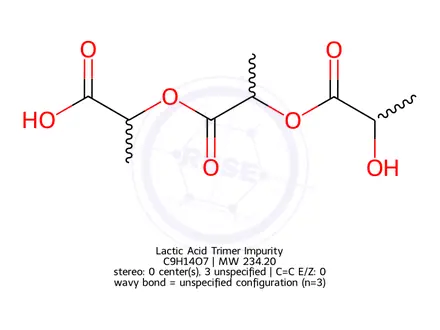 Chemical structure of Lactic Acid Trimer Impurity
