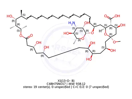 Chemical structure of Amphotericin B EP Impurity B
