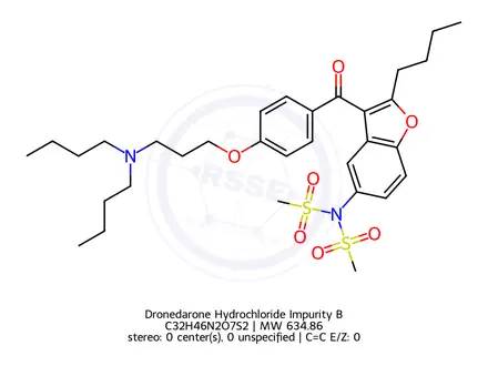 Chemical structure of Dronedarone EP Impurity C(Hydrochloride)
