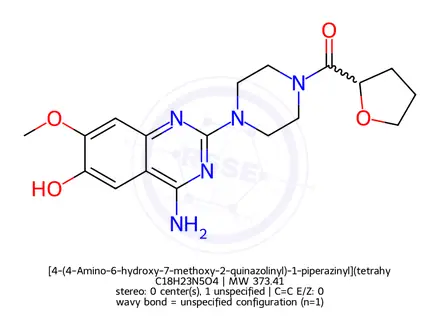 Chemical structure of Terazosin Impurity 7(Terazosin EP Impurity G)