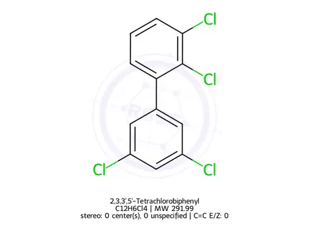 Chemical structure of 2,3,3',5'-Tetrachlorobiphenyl