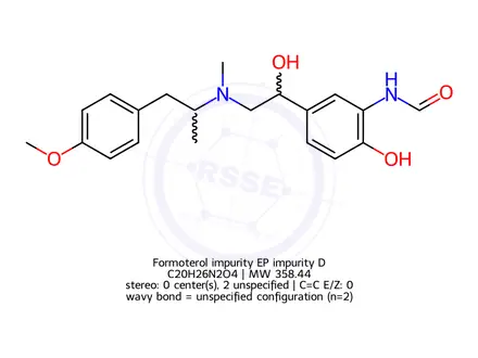 Chemical structure of Formoterol impurity EP impurity D