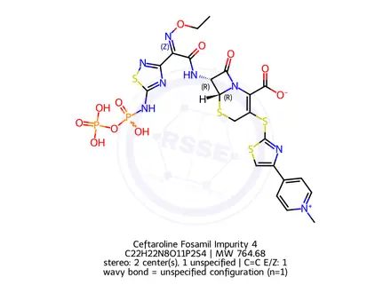 Chemical structure of Ceftaroline Fosamil Impurity 4