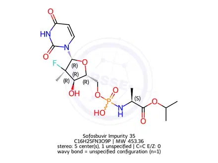 Chemical structure of Sofosbuvir Impurity 35