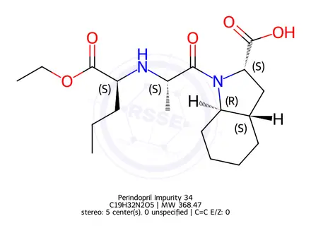 Chemical structure of Perindopril Impurity 34