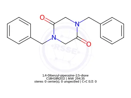 Chemical structure of 1,4-Dibenzyl-piperazine-2,5-dione