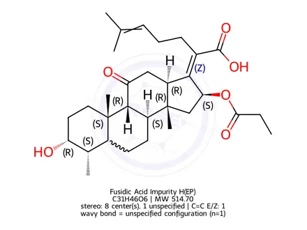 Chemical structure of Fusidic acid EP Impurity H