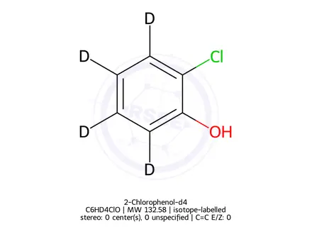 Chemical structure of 2-Chlorophenol-d4
