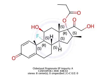 Chemical structure of Betamethasone Dipropionate EP Impurity B