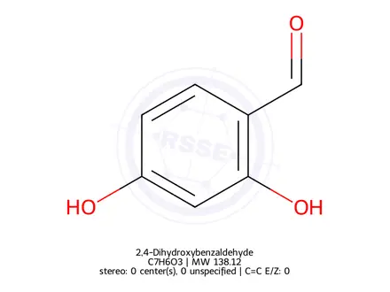 Chemical structure of 2,4-Dihydroxybenzaldehyde