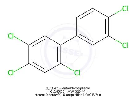 Chemical structure of 2,3',4,4',5-Pentachlorobiphenyl