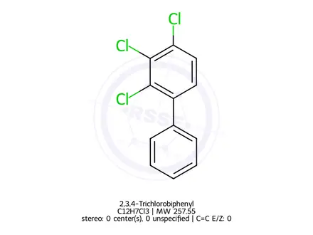 Chemical structure of 2,3,4-Trichlorobiphenyl