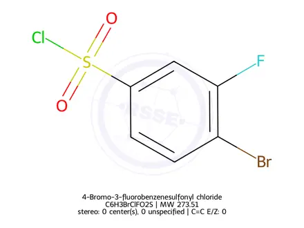 Chemical structure of 4-Bromo-3-fluorobenzenesulfonyl Chloride
